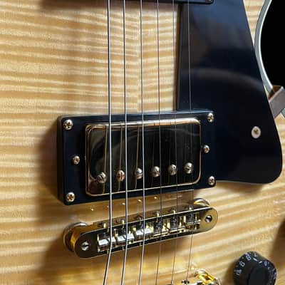 LP Style Electric Guitar - Gold Hardware W/ Flamed Maple Top image 5