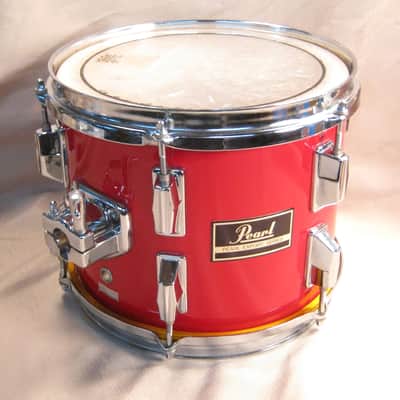 Pearl Export 10 Inch Across by 8 Inch Deep Tom Drum Red 80's 90's Lot 71-02 image 2