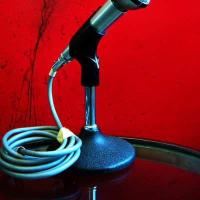 Vintage 1970's Shure 533SB dynamic microphone Low Z Satin Chrome w accessories SM58 image 4
