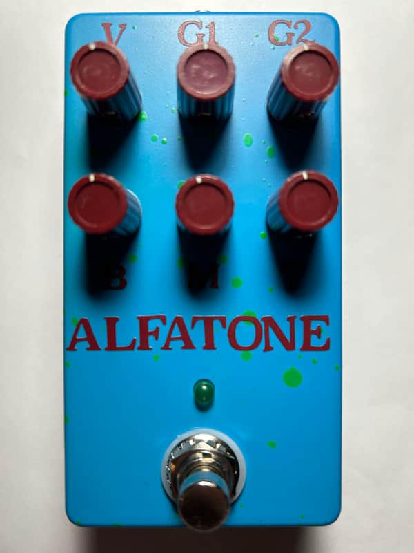 AlfaTone Black Pearl #1 2024 - Blue Green Mixture (Funny Little Boxes 1991 Pearl Jam Ten style guitar pedal) image 1