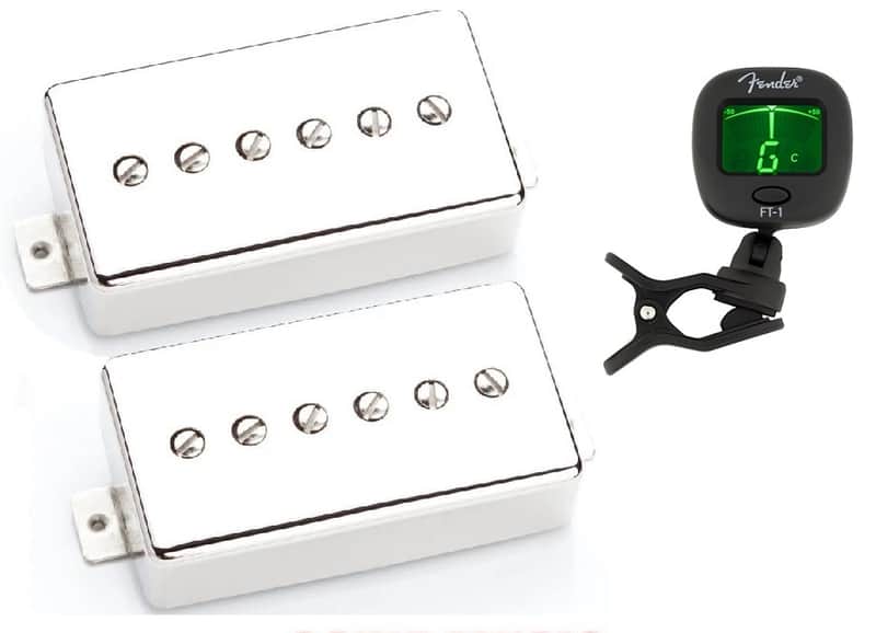 Seymour Duncan P90 Phat Cat SPH90-1b Bridge & SPH90-1n Neck Nickel Pickup Set  ( FREE FENDER TUNER ) image 1