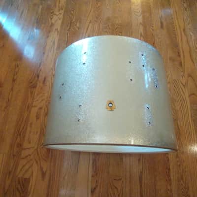 Ludwig Vintage 1965 Downbeat 14 x 20 silver sparkle bass drum shell very nice! image 6