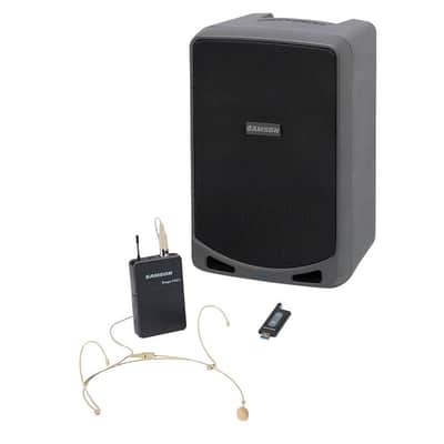 Samson Expedition XP106wDE Rechargeable Portable Bluetooth PA Speaker w/ Wireless Headset Mic