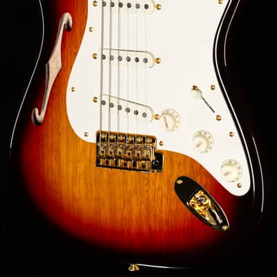 Fender Custom Shop Artisan Korina Thinline Stratocaster Chocolate 3-Tone Sunburst (247) image 1