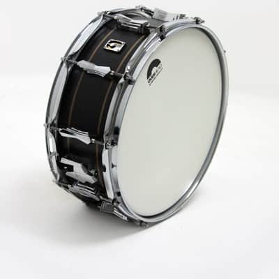 British Drum Company Merlin | 14x5.5" 10-Lug Maple / Birch Snare Drum Black Tulip Veneer. New with Full Warranty! image 10