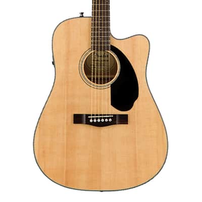 Used Fender CD-60SCE Dreadnought A/E Guitar - Natural w/ Walnut FB image 3