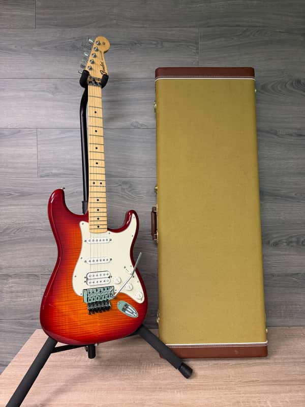 Fender Standard Stratocaster HSS Plus Top w/ Floyd Rose Cherry Guitar #2954 image 1