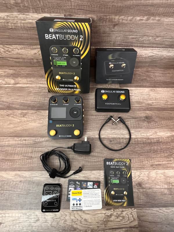 Singular Sound Beat Buddy 2 + Footswitch+ bundle ~ black  ~ drum machine ~ EXC image 1