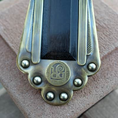 Dupont  Selmer Maccaferri DR tailpiece  Antiqued Brass image 6