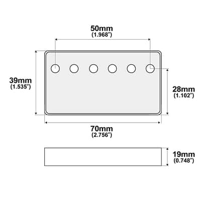 Electric Guitar Metal Humbucker Pickup Covers Neck Bridge Set Chrome image 6