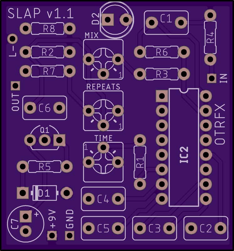 Slap PCB - Build your own Slapback Echo Delay Pedal! image 1