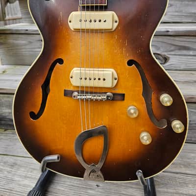 1958 Guild T-100D Slim Jim Electric Guitar with P90's   Video image 15