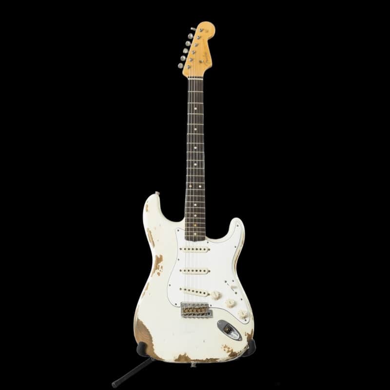 Fender Stratocaster Custom Shop 1960 Heavy Relic White Sparkle image 1