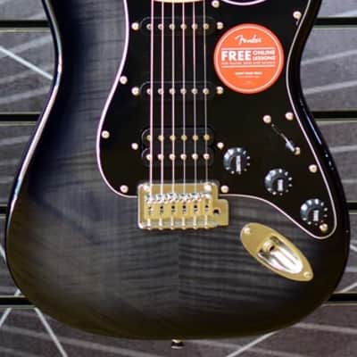 Fender Squier Affinity Series Stratocaster FMT HSS Black Burst Electric Guitar image 6