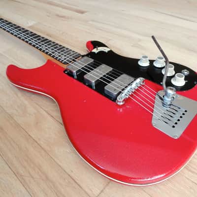 1964 Hofner 173 Vintage Electric Guitar Red Croc Selmer Super 3 w/ 510 Pickups image 9