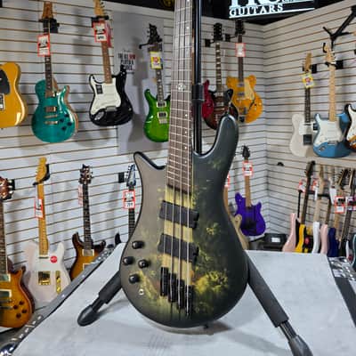 Spector NS Dimension 4 Left-Handed Bass Guitar - Haunted Moss Matte w/Gig Bag #996 image 4