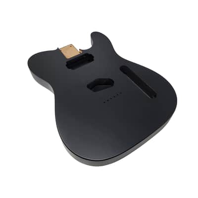 Brio T-Style Guitar Body – Black -Nitro Satin - Alder image 5