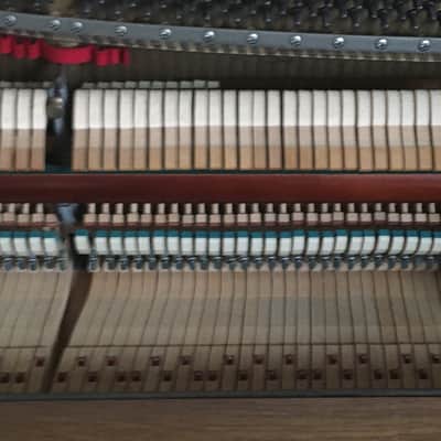 Vintage 1975 Baldwin Acrosonic 41” Console Upright Piano Natural Walnut Lacquer Fully Original w/ Bench Made in USA image 11