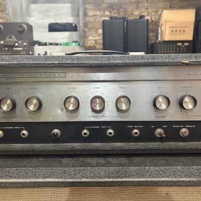 Silvertone Model 1484 Twin Twelve 60-Watt 2x12 Piggyback 1960s - Gray image 4