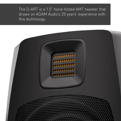 ADAM Audio D3V Active Desktop Monitoring System with USB-C Connection (Pair), Black image 6