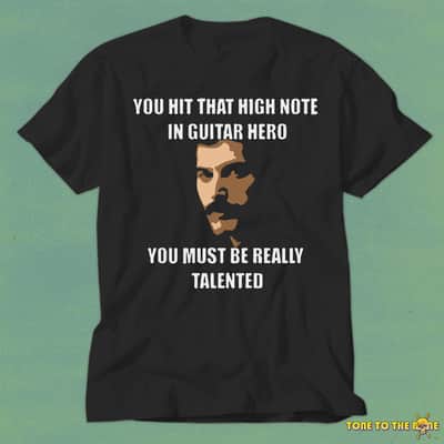Freddie Mercury Quote Custom Printed Black T-Shirt -Medium image 3