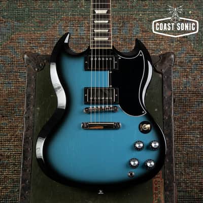 2024 Gibson SG Standard '61 Reissue Pelham Blue Burst Custom Color, with case image 5