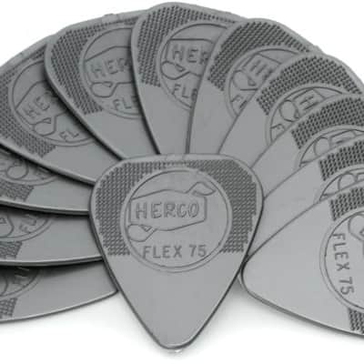 Herco HE211P Flex 75 1.01mm Silver Nylon Guitar Picks 12-pack image 2
