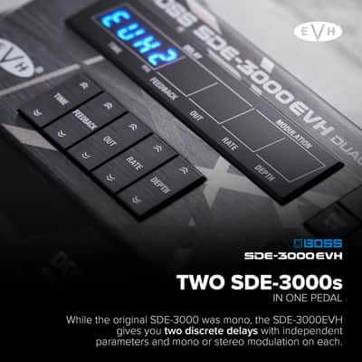 BOSS SDE-3000EVH Special Edition Eddie Van Halen Dual Digital Delay Pedal | 8 Authentic EVH Presets | 2 Built-In SDE-3000 Delay Pedals | Replicate Eddie’s Wet/Dry/Wet Rig with Versatile Connectivity image 3