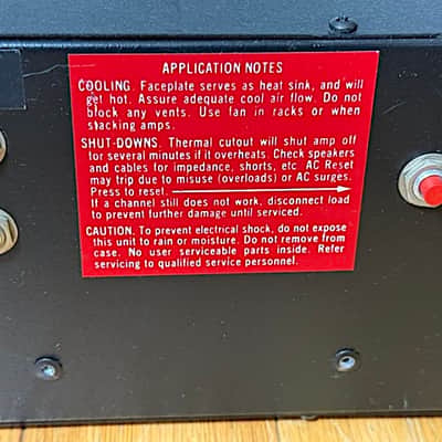 USA Made QSC 5.1 Stereo Power Amplifier, 120W X2 @ 4 Ohms, Tested, 3U Rack Space, Very Good Condition image 9