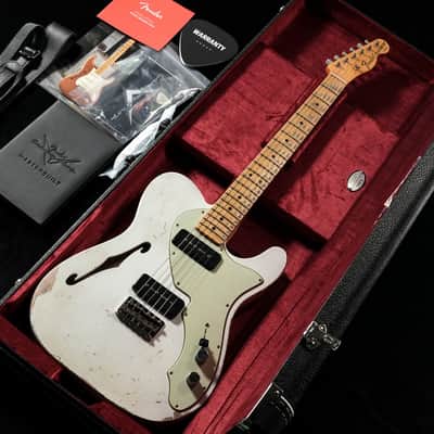 Fender Custom Shop Master Built 1960s Thinline Telecaster Relic Olympic White by Greg Fessler [R128542] (01/15) image 2