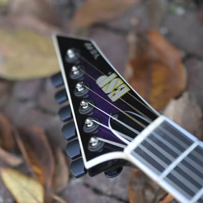 ESP USA V-II NT Flamed Maple, EMG - Dark Purple Sunburst image 2