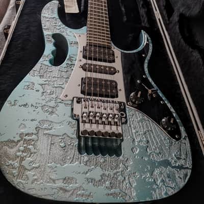 Ibanez JEM90HAM Steve Vai Signature 1998 - Blue-Green Metallic Texture image 2
