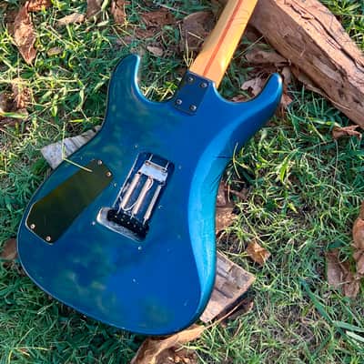 Vintage 1985 Kramer Striker 200ST Guitar with ESP Flicker Tremolo in Midnight Blue image 24