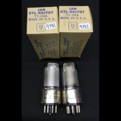MATCHED NOS Pair TUNG SOL JAN CTL 6SJ7GT VT 116A Vacuum Tubes TESTED O.9792 image 2