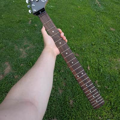 Squier Strat-O-Sonic Neck With Tuners - Black/Clear image 3