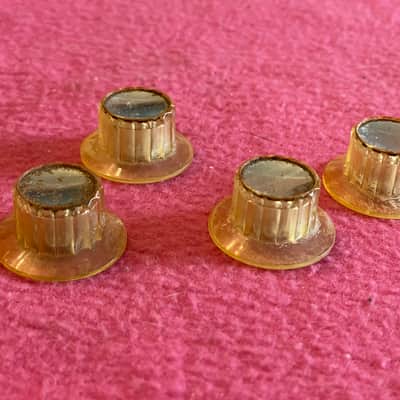 1960's vintage Kay gold knobs for archtop jazz ll old kraftsman galaxy truetone speed demon red devil aristocrat  K-300 image 2
