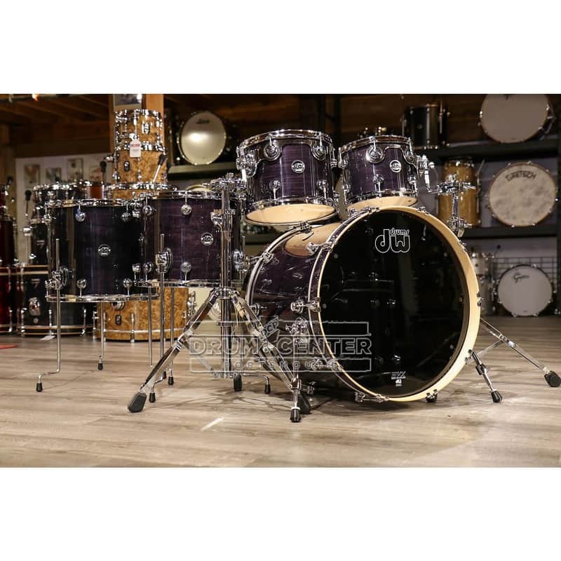 DW Performance 5pc Drum Set 22/10/12/14/16 Ebony Stain image 1