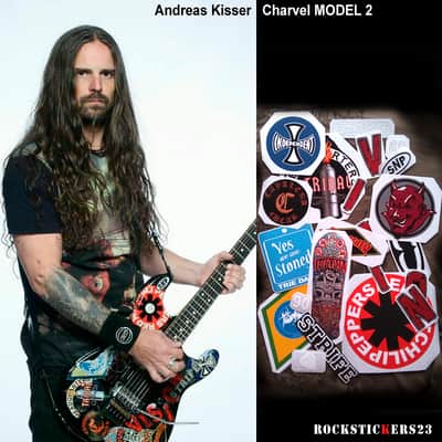 Andreas Kisser guitar stickers Charvel MODEL 2 decal Sepultura set 22 image 2