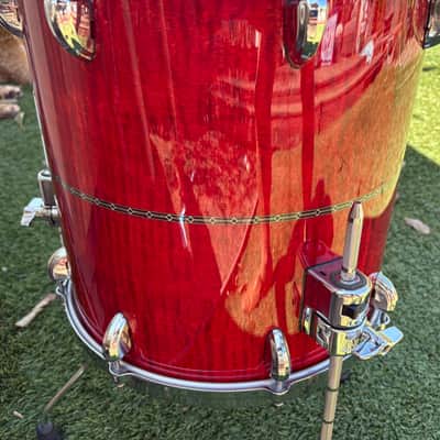 Tama Star Maple - Red Raspberry Curly Maple Bop Kit w/Matching Snare image 6