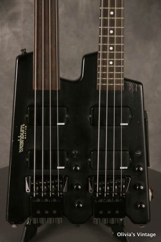 Washburn B-62 Bantam Double Neck Bass Fretted + Fretess | Reverb