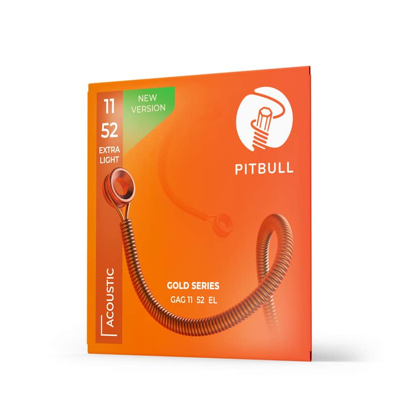Pitbull Acoustic Guitar Strings Gold Series  GAG 11-52 Extra Light SET Free Pick image 1