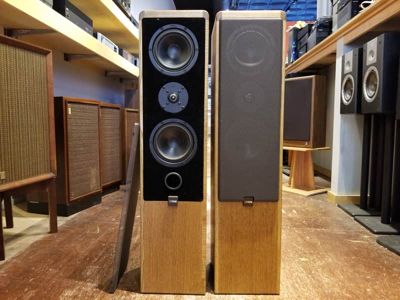 Canton Ergo 70 Floor-Standing Speakers - Oak Finish image 1