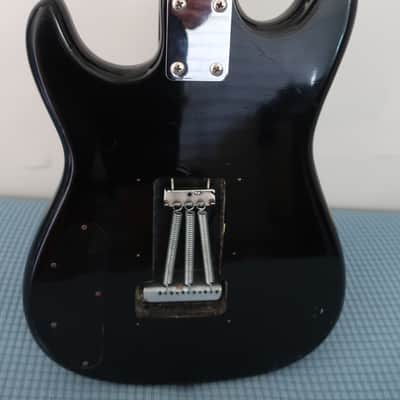Vintage 1980s 1990s Memphis Teisco K Mart Brand Mini Black Metal Head Shredder Travel Kids Guitar Youth Junior 3/4 Travel Office Tour Bus Backstage Warm Up Guitar Loud Punchy Tone Fun! image 9