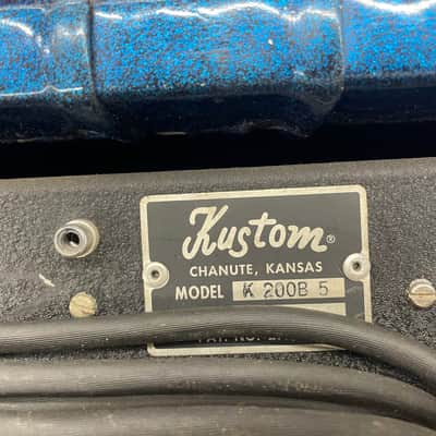 Kustom K200B-5 100 Watt Guitar Amp Head 70's - Blue image 2