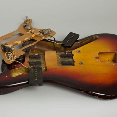 Fender  Jazzmaster Solid Body Electric Guitar (1959), ser. #34376, original tweed hard shell case. image 19