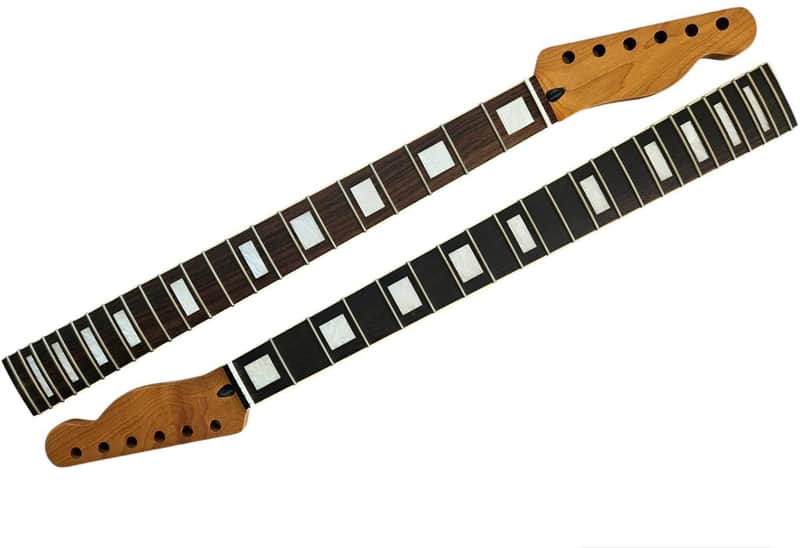 Tele Style neck Roasted maple with rosewood fretboard - Binding & Block inlays (Satin) image 1