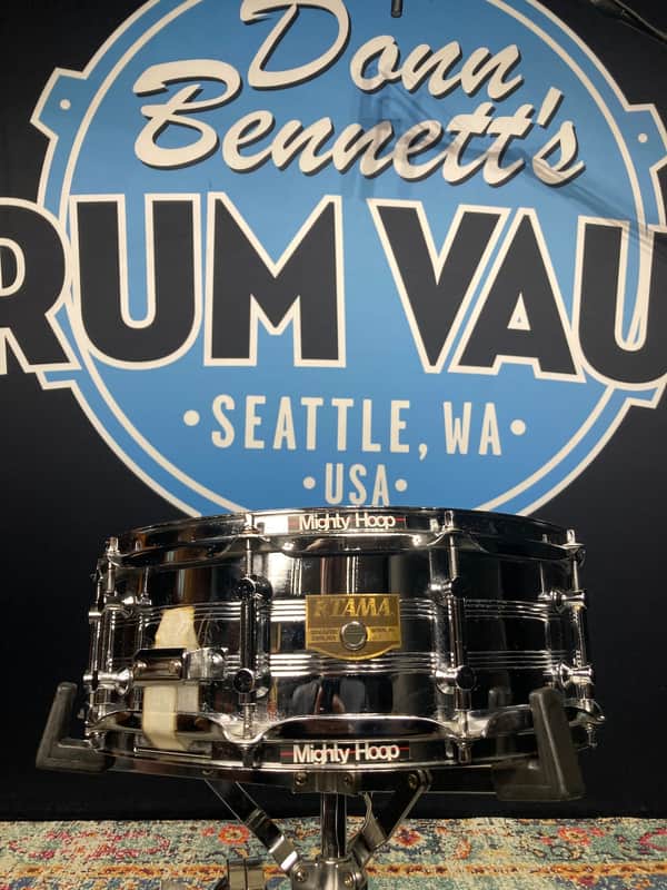 Tama - 5x14" 10-Tube Lug Snare Drum, Power Hoops 1980's - Chrome over Steel image 1