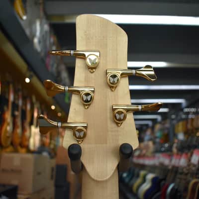 Fodera Artie Reynolds Signature Emperor 5 Elite 5-String Bass Maple Quilted w/Birdseye Maple Fingerboard, Hard Case image 8