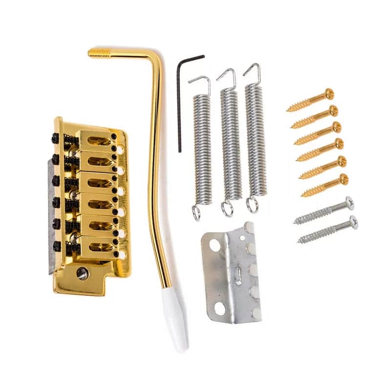 Gold Guitar Tremolo Bridge System – Complete Replacement Kit for ST Strat Stratocaster, 10.8mm String Spacing image 1