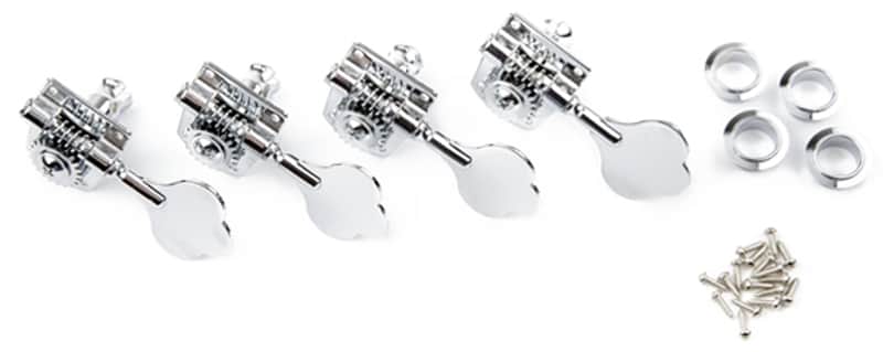 Fender Highway One and Mexican Standard Bass Tuning Machines, Chrome Set of 4 (0036400049) image 1